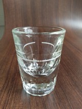 Vintage Large Shot Glass 3&quot; Tall Heavy Thick Beveled Bottom 1 oz w/ Pour... - £9.43 GBP