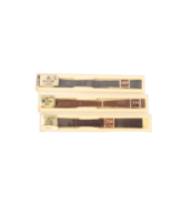3 Vintage JB Watch Bands Lizard Polished Calf and Pattent Leather 7/16 NOS - $24.81 CAD