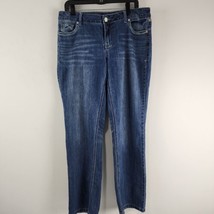Maurices High Rise Womens Size 12 Reg Bootcut Denim Blue Jeans Measure 35 X 32 - £10.86 GBP