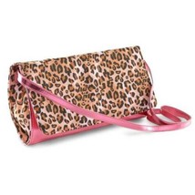 Womens Purse Clutch Handbag Nicki Minaj Leopard Foldover Fx Leather Strap $40 - £10.44 GBP