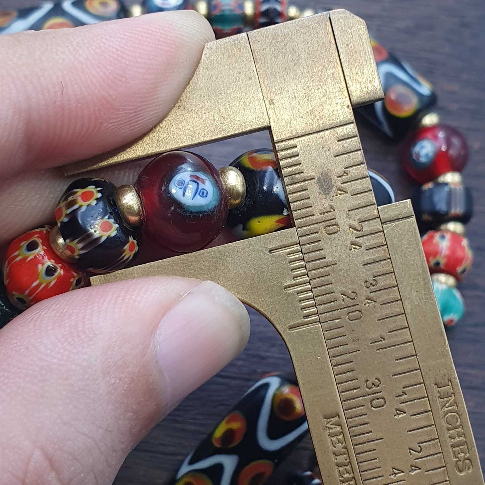 Venetian Style Glass Beads Necklace – Murano Style Facel & Floral Jewelry Item image 5