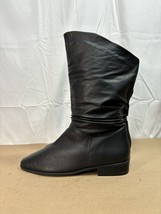 Worthington Jamie Black Leather Mid Calf Boots Women’s Sz 9 W - £27.36 GBP
