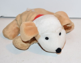 Hallmark Plush Beanie 8&quot; Brown White tongue out Puppy dog plush lovey - £17.40 GBP