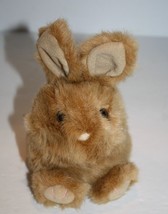 Swibco Puffkins Easter Bunny Rabbit Tibbs 7&quot; Brown Tan Plush Beanbag Soft Toy - £9.16 GBP