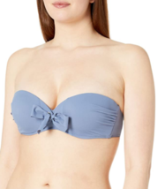 Gottex Women&#39;s Molded Bra Bandeau Bikini Top Swimsuit Vogue Dusk Blue Size 8 Nwt - £13.33 GBP