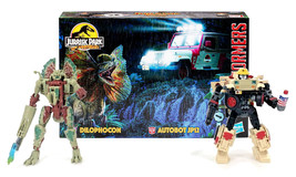 Jurassic Park x Transformers Collaborative  Dilophocon &amp; Autobot JP12 New in Box - £35.19 GBP