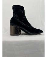 Gabriella Crushed Velvet Ankle Boots Black Size 7 - £52.64 GBP