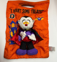 Halloween Trick Or Treat Bag Dracula  “I Vant Some Treat”  Vintage Gund - £7.85 GBP