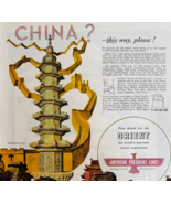 1947 American President Lines Cruise Ship Advertisement Chine Orient DWWW7 - $41.01 CAD