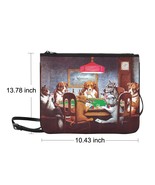 Dogs Playing Poker Nylon Slim Clutch Bag 10.43&quot;(L) x 13.78&quot; (H) - $32.60 CAD