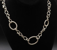 MICHAEL DAWKINS 925 Silver - Vintage Graduated Dotted Circle Necklace - ... - £257.59 GBP