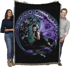 Pure Country Weavers Niaid Fairy Blanket By Anne Stokes Fae Fairies, 72X54 - £60.22 GBP