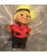 Russ Jockey Equestrian Red Hair Boy Troll Doll Red &amp; Black Outfit - $20.81 CAD