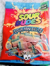 Sour Dudes Rainbow Berry Sour Mini Belts. W/ Real Fruit Juice. 5.0z/142gm - $13.74