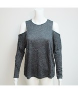 Zara WB Collection Cold Shoulder Charcoal Gray Long Sleeve Top Small - $23.34