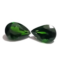 1 Carat Size,Crome Diopside Pear Facet , 2.80 Cttw , Crome Diopside Pears , Crom - £60.14 GBP