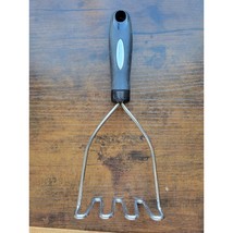 Farberware Stainless 10&quot; Potato Masher w/black single hole handle - $13.85