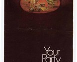 Hickory Farms of Ohio Your Party Menu &amp; Price Sheet 1977  - £12.51 GBP