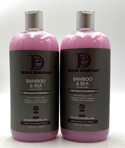 Design Essentials Bamboo & Silk HCO Leave-In Conditioner 32 fl oz-2 Pack
