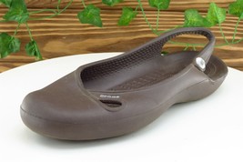 Crocs Sz 8 M Brown Slingback Synthetic Women Sandals - £15.73 GBP