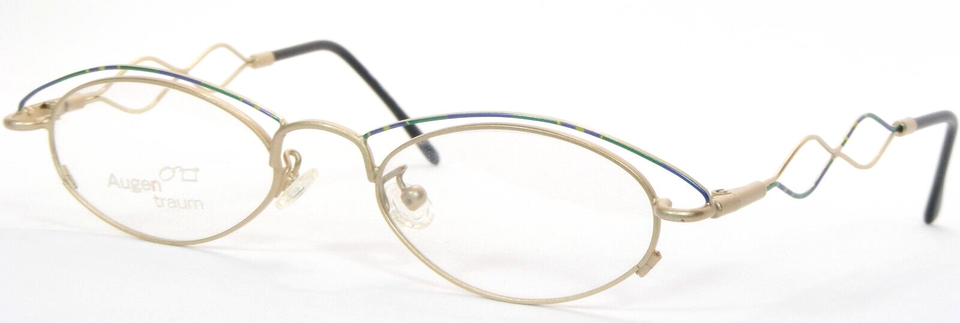 Vintage Augentraum 684 01 PALE GOLD / MULTICOLOR UNIQUE EYEGLASSES 48-19... - $77.39