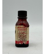 Vintage Amber Glass Mercurochrome 1/2 oz Bottle Penslar HW&D Brand of Merbromin - $19.34