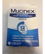 MUCINEX 20 EXTENDED RELEASE BI-LAYER TABLETS NEW 07/2027 - $7.91