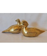 Vintage Brass Bird Figurine Lot of 2 Dove Duck Pigeon Mallard Statue Pap... - $390.09 MXN
