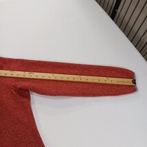 LL Bean Men’s L Orange Sweatshirt Sweater Fleece Slightly Fitted 1/4 Snap 292726 image 8