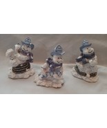 Set Of 3 - 2000 Cornerstone Creations Holiday Snow Fireman With Hoses &amp; ... - $12.99