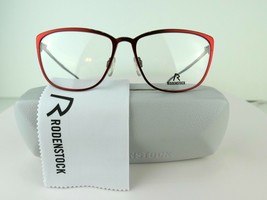 Rodenstock R 2569 B (Red /Light Gunmetal) 55-15-140 Eyeglass Frames - £30.02 GBP