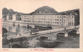 épinal Vosges France~Le College &amp; Trolley~A Boutellier Photo Postcard - £8.72 GBP