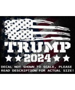 Trump 2024 In Distressed US Flag Cut Vinyl Decal Sticker US Seller US Made MAGA - £5.28 GBP - £11.13 GBP