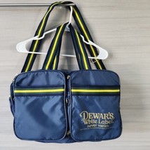 Dewar&#39;s Vintage Duffle Bag Weekend Travel White Label Never Varies NY Strap - £27.62 GBP