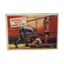 VTG 1954 Topps Scoops # 65 Marciano K.O.&#39;s Walcott Card Boxing - £100.47 GBP