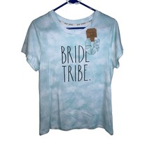 Rae Dunn Womens Medium Short Sleeve Tshirt Bride Tribe Blue Tie Dye Scru... - $7.41