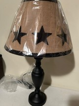 Country Black  lamp with Star lamp Shade - SALE image 2