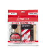 Leather Shoe Shine KIT BLACK polish + Lustre Cream &amp; 2 horsehair brushes... - $71.85 CAD