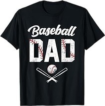 Baseball Dad Happy Fathers Day Shirts for Men Wife Daughter T-Shirt - £12.59 GBP+