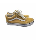 Vans Old Skool Sk8 Low Top Sneakers Sz 7 Womens Yellow Canvas Suede - $22.93