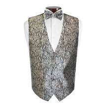 New Zebra Tuxedo Vest and Tie Set - £118.27 GBP