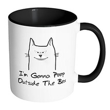 Angry Cat Mug - I&#39;m Gonna Poop Outside The Box - £12.82 GBP