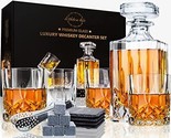 Whiskey Decanter Set with Bar Accessories,Crystal Whiskey Decanter - £44.84 GBP
