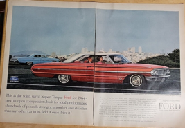 Vintage Ad Ford Galaxie 500 'Come Drive It' 2 Pages 1963 - $8.59