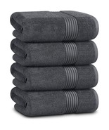 4 Piece Luxury Bath Towels Set, (27 X 54 Inches) 100% Ring Spun Cotton 6... - £51.10 GBP