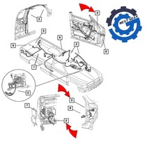 New OEM Mopar Door Wirng Harness Left or Right 2002-2004 Dodge Dakota 56... - £117.61 GBP