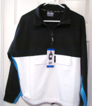 DKNY Sport Men&#39;s Black / Teal &amp; White Pullover Hoodie Jacket - Size Large - £15.94 GBP