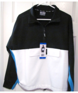 DKNY Sport Men&#39;s Black / Teal &amp; White Pullover Hoodie Jacket - Size Large - £15.71 GBP