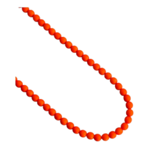 60 Glass Beads Bright Opaque Orange Czech Smooth Round Druk 4mm Spacer - £3.20 GBP