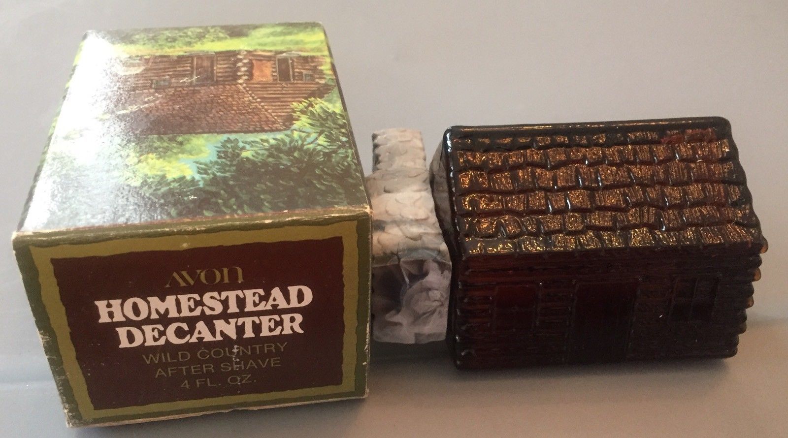 Primary image for Vintage Avon Homestead Decanter Wild Country After Shave Full 4 oz